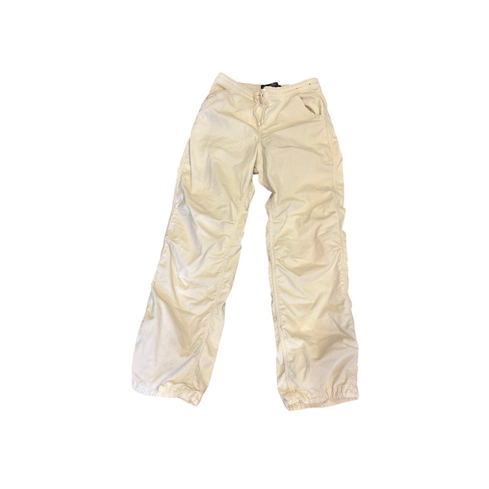 Hollister Pants‎ Men Small White Adjustable Rise Parachute Baggy Jogger